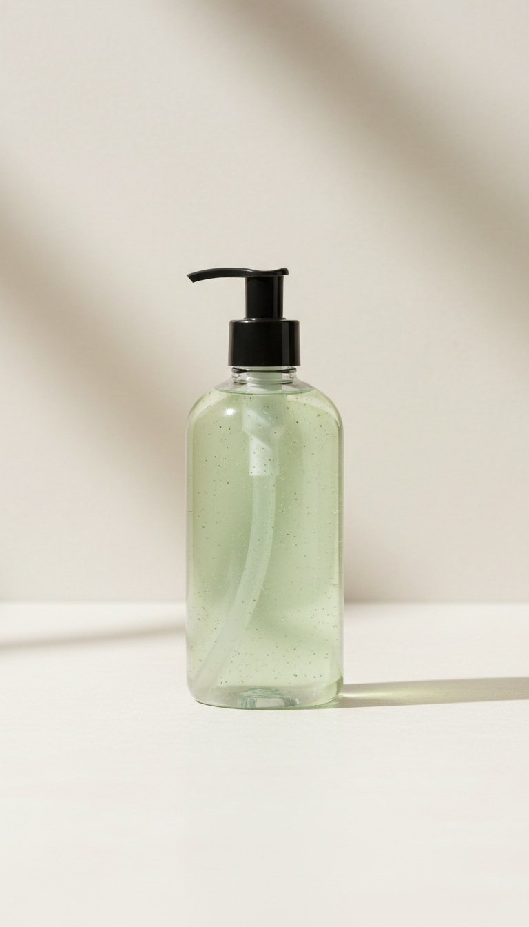 Purifying gel cleanser in glass