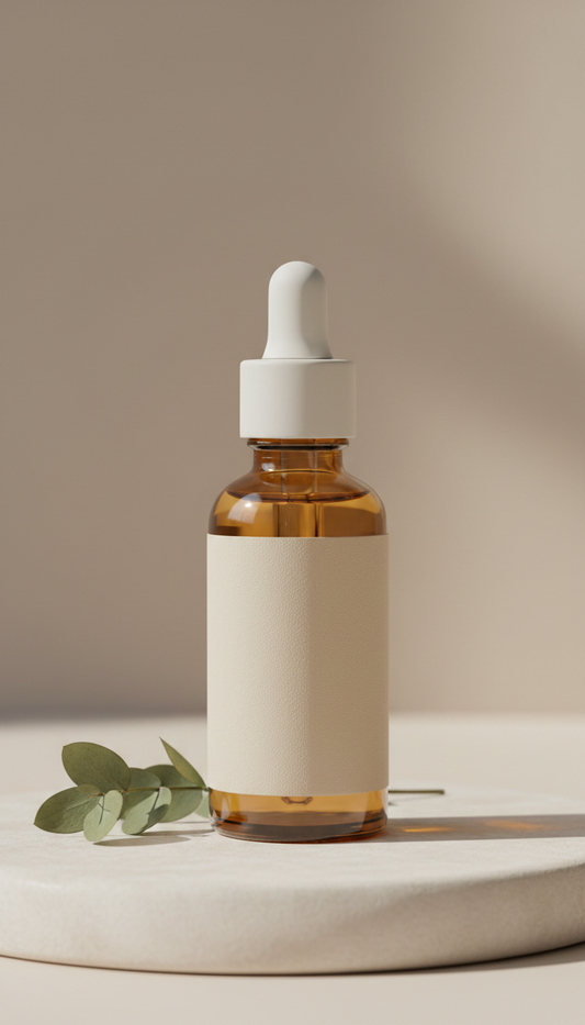 Hydrating botanical serum minimalist bottle